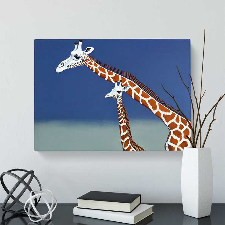 Latitude Vive Mother And Baby Giraffe Wrapped Canvas Graphic Art